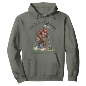 Funny Easter Bigfoot Hoodie Off To The Egg Hunt TS12 Military Green Print Your Wear