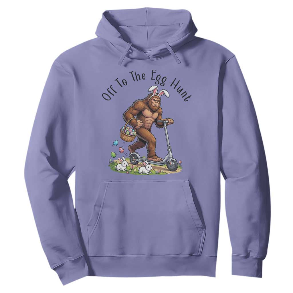 Funny Easter Bigfoot Hoodie Off To The Egg Hunt TS12 Violet Print Your Wear
