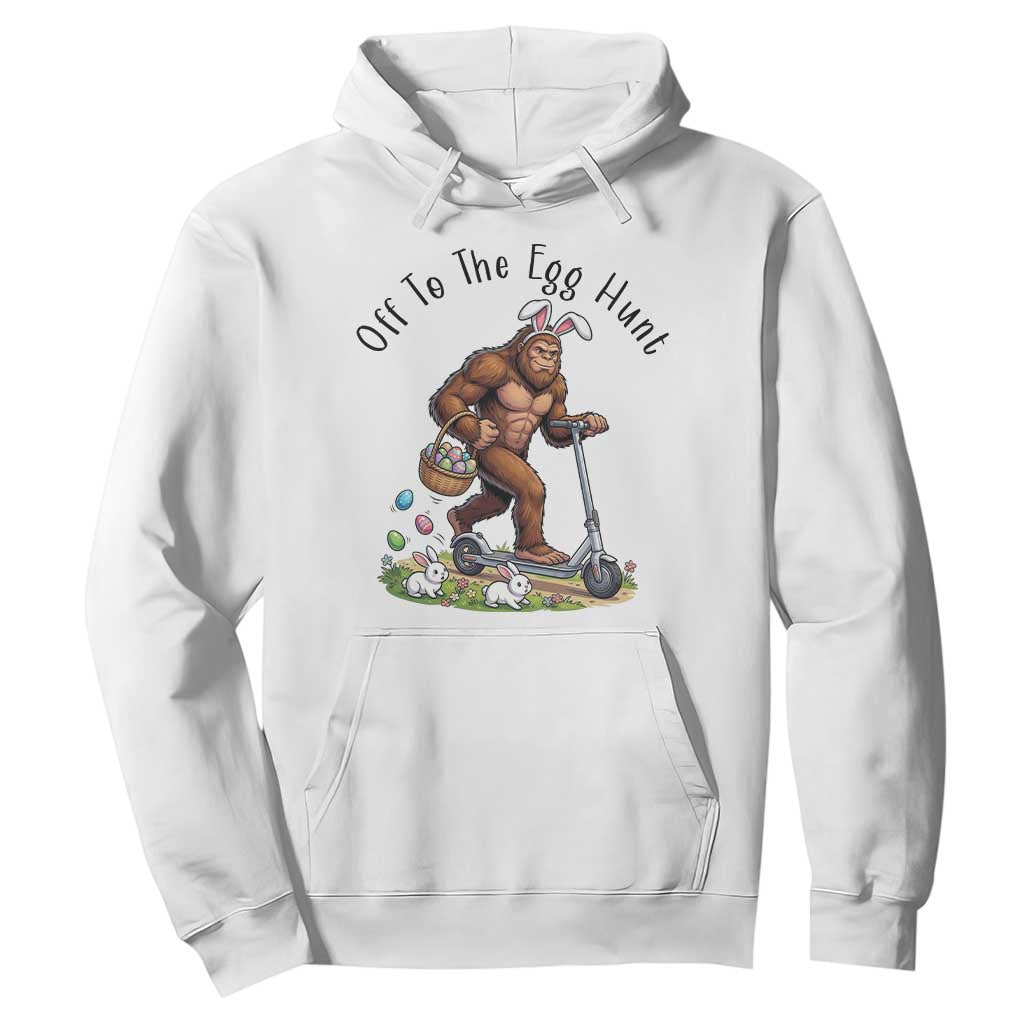 Funny Easter Bigfoot Hoodie Off To The Egg Hunt TS12 White Print Your Wear