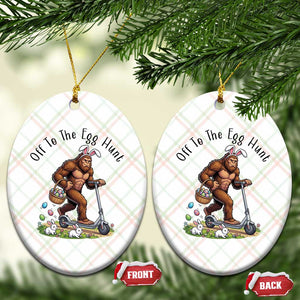 Funny Easter Bigfoot Ceramic Ornament Off To The Egg Hunt TS12 Print Your Wear
