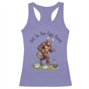 Funny Easter Bigfoot Racerback Tank Top Off To The Egg Hunt TS12 Violet Print Your Wear