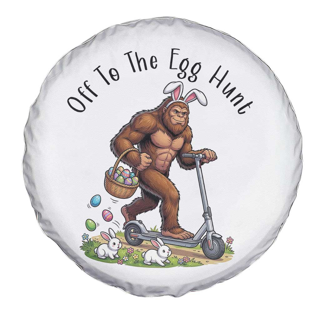 Funny Easter Bigfoot Spare Tire Cover Off To The Egg Hunt TS12 Print Your Wear