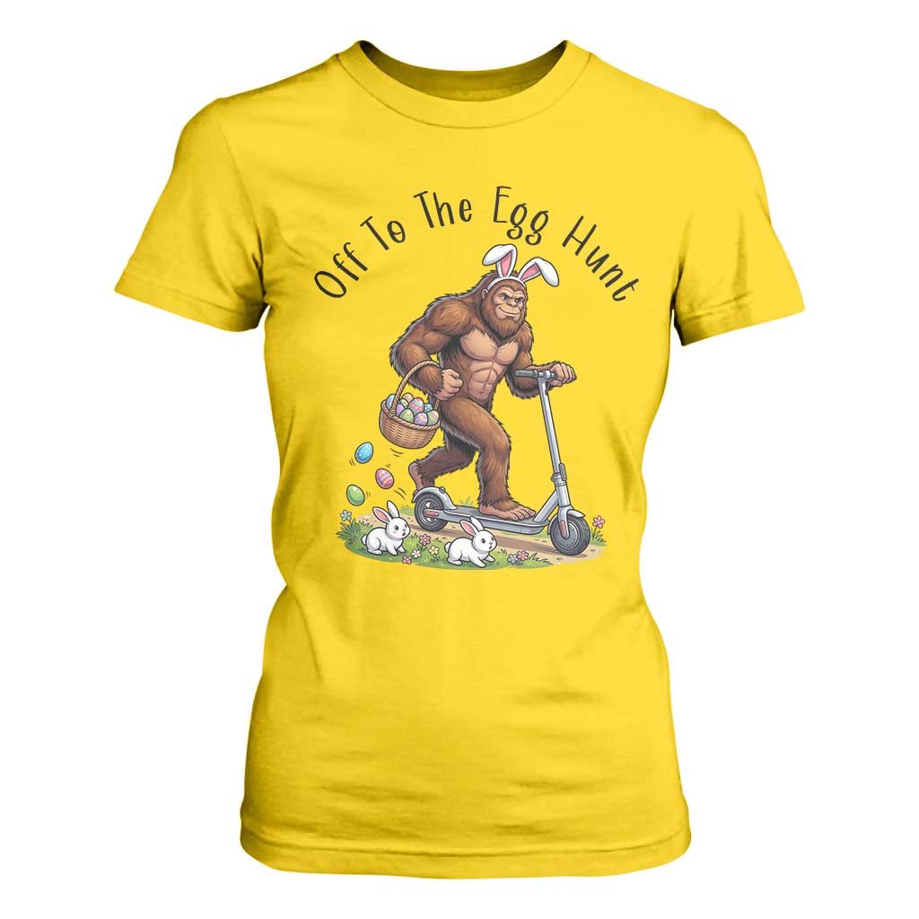 Funny Easter Bigfoot T Shirt For Women Off To The Egg Hunt TS12 Daisy Print Your Wear