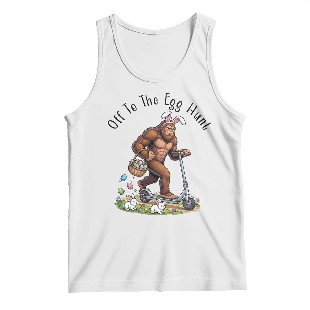 Funny Easter Bigfoot Tank Top Off To The Egg Hunt TS12 White Print Your Wear