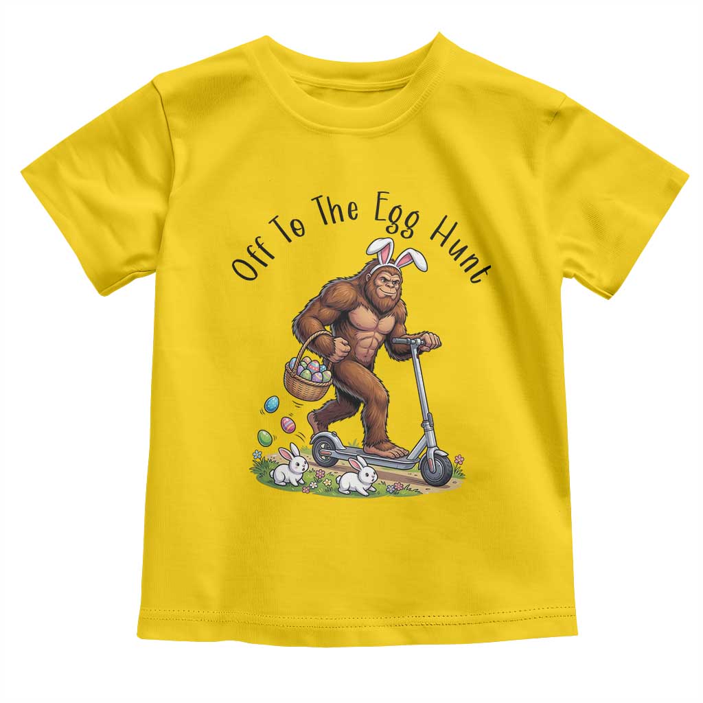 Funny Easter Bigfoot Toddler T Shirt Off To The Egg Hunt TS12 Daisy Print Your Wear