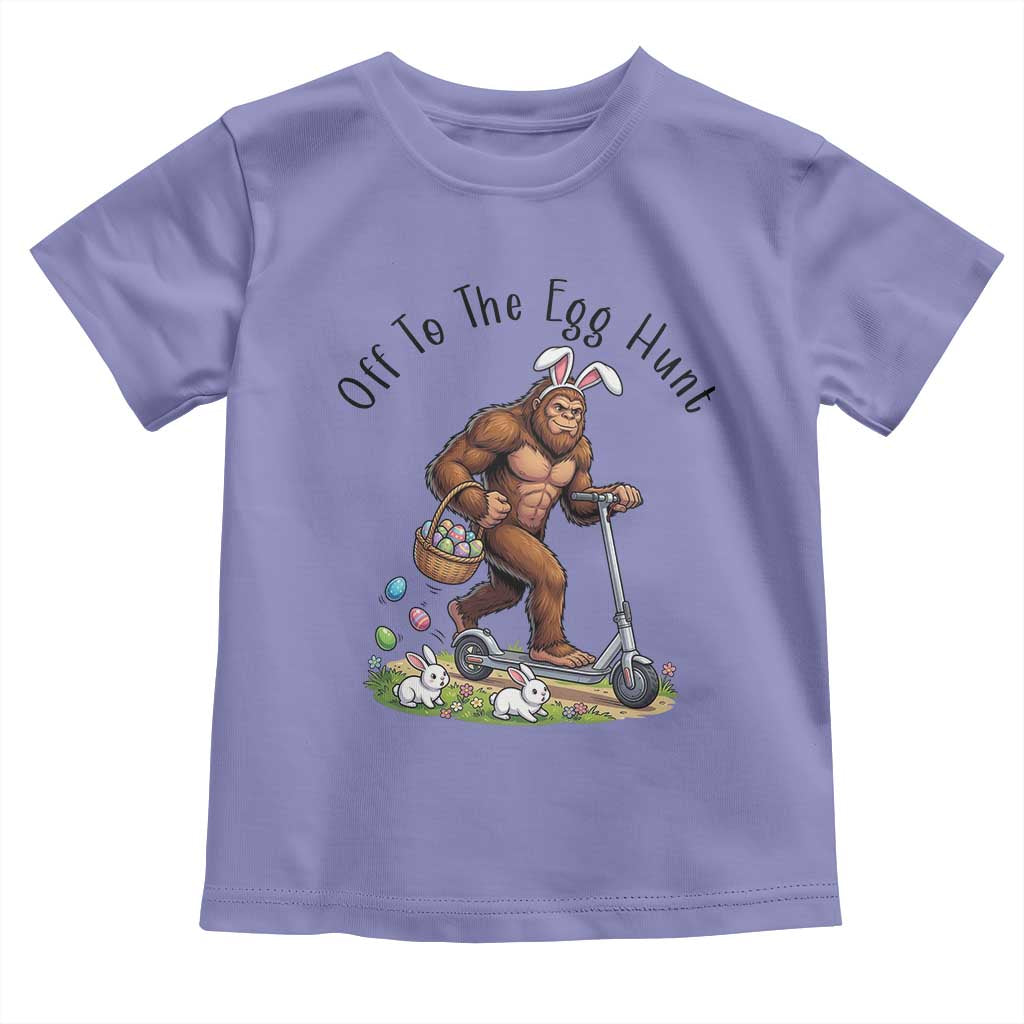 Funny Easter Bigfoot Toddler T Shirt Off To The Egg Hunt TS12 Violet Print Your Wear