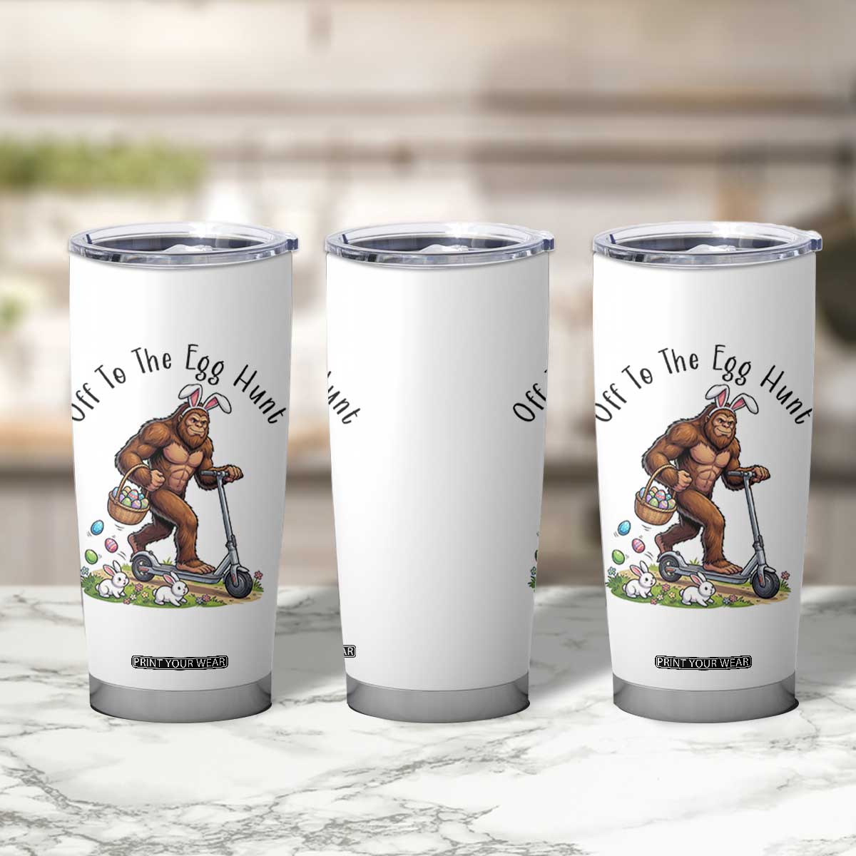 Funny Easter Bigfoot Tumbler Cup Off To The Egg Hunt TS12 Print Your Wear