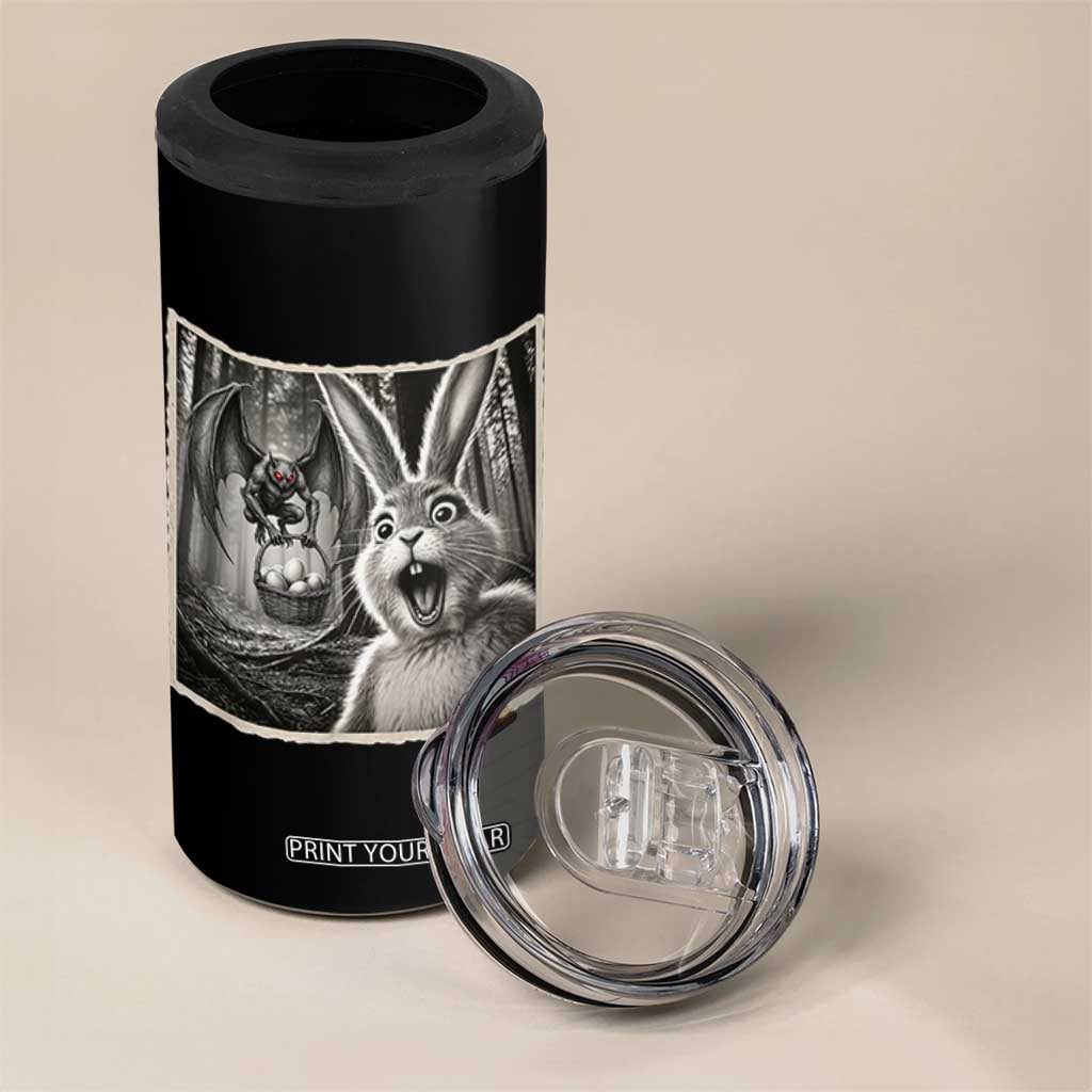 Funny Easter Bunny Selfie Mothman Egg Hunt 4 in 1 Can Cooler Tumbler TS12 Print Your Wear