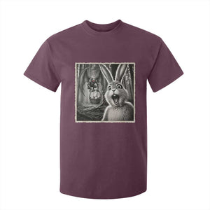 Funny Easter Bunny Selfie Mothman Egg Hunt T Shirt For Kid TS12 Maroon Print Your Wear