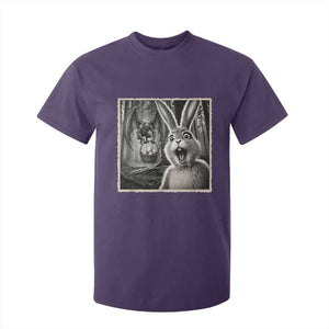 Funny Easter Bunny Selfie Mothman Egg Hunt T Shirt For Kid TS12 Purple Print Your Wear