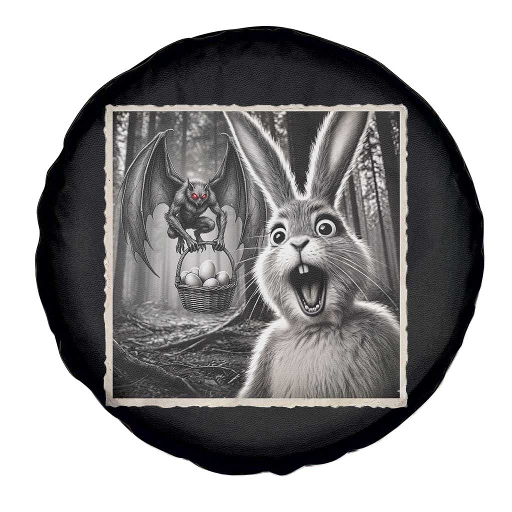 Funny Easter Bunny Selfie Mothman Egg Hunt Spare Tire Cover TS12 Print Your Wear
