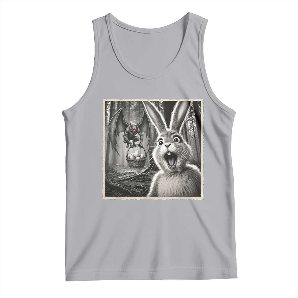 Funny Easter Bunny Selfie Mothman Egg Hunt Tank Top TS12 Athletic Heather Print Your Wear