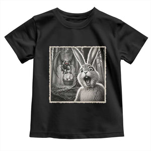Funny Easter Bunny Selfie Mothman Egg Hunt Toddler T Shirt TS12 Black Print Your Wear