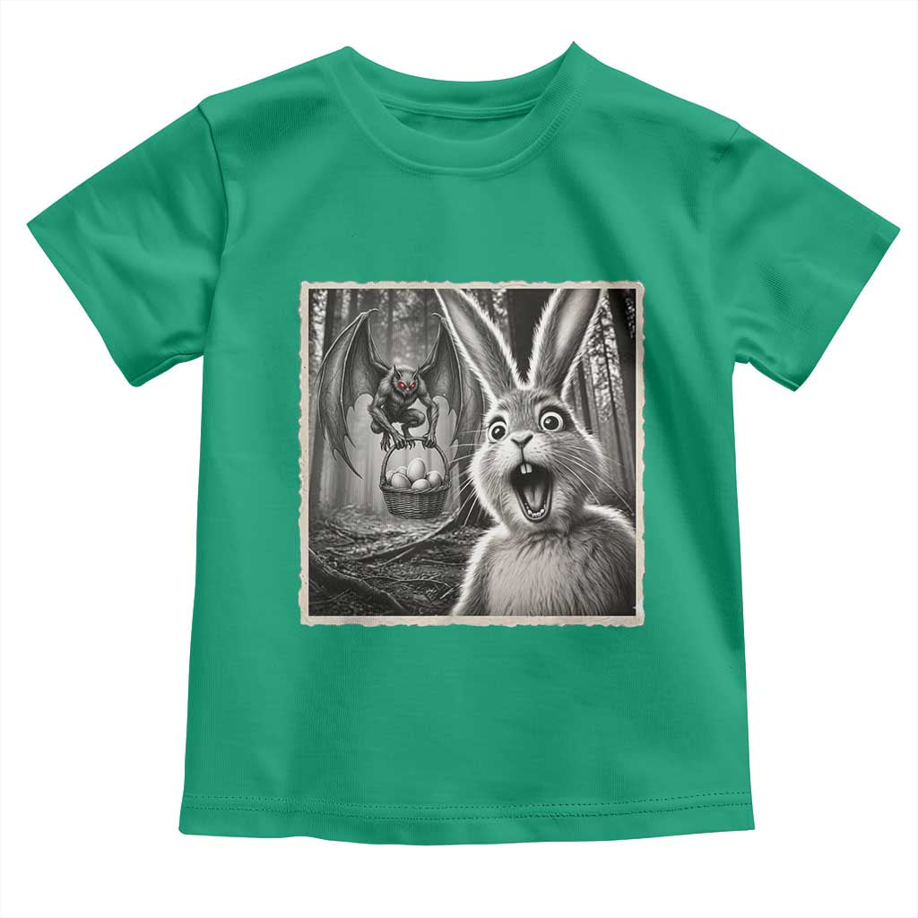 Funny Easter Bunny Selfie Mothman Egg Hunt Toddler T Shirt TS12 Irish Green Print Your Wear