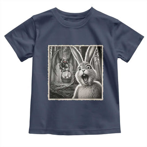 Funny Easter Bunny Selfie Mothman Egg Hunt Toddler T Shirt TS12 Navy Print Your Wear