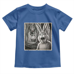 Funny Easter Bunny Selfie Mothman Egg Hunt Toddler T Shirt TS12 Royal Blue Print Your Wear