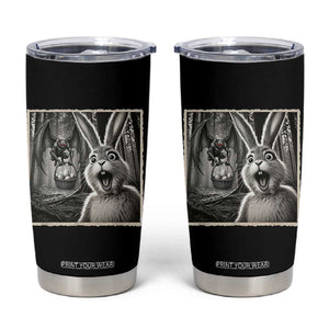 Funny Easter Bunny Selfie Mothman Egg Hunt Tumbler Cup TS12 Black Print Your Wear