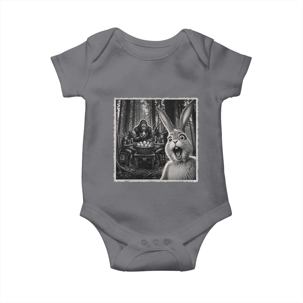 Funny Easter Bunny Selfie Baby Onesie Bigfoot Jersey Devil Chupacabra Egg Hunt TS12 Charcoal Print Your Wear