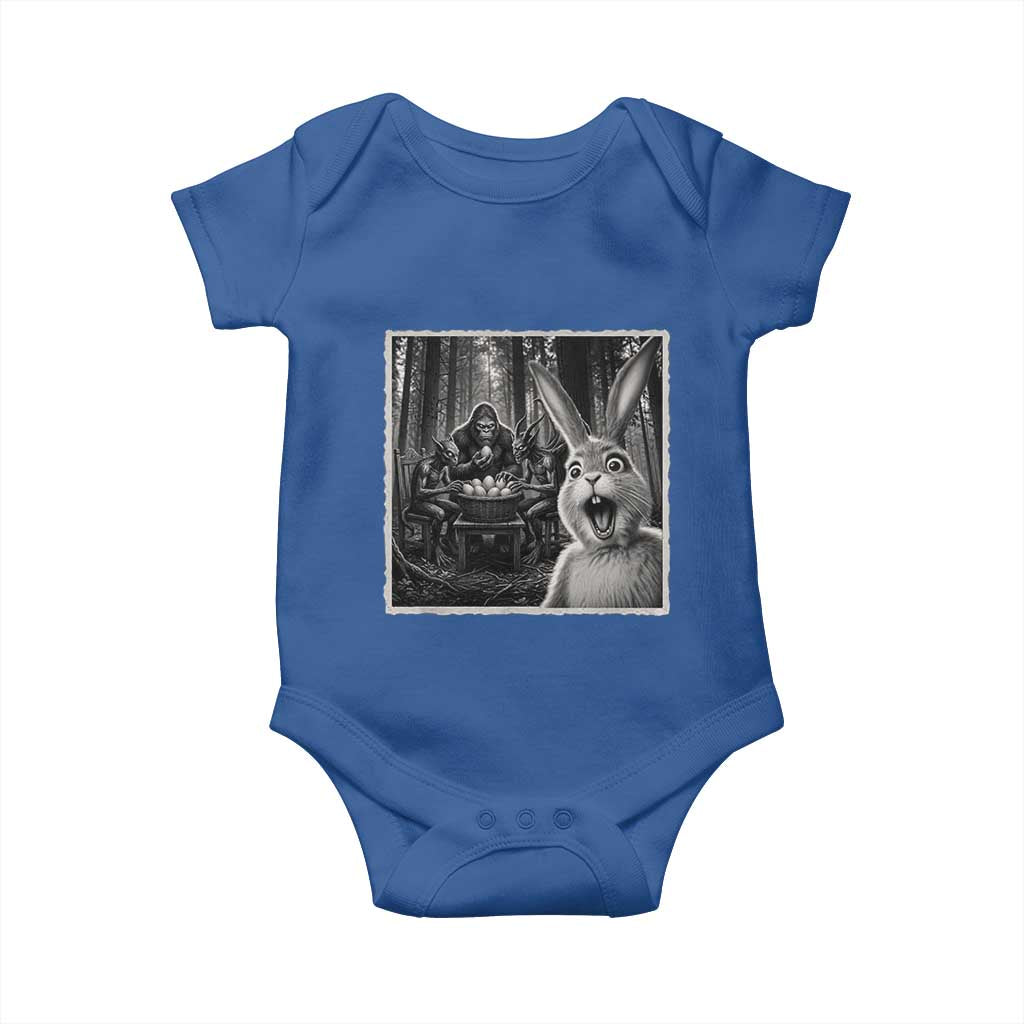 Funny Easter Bunny Selfie Baby Onesie Bigfoot Jersey Devil Chupacabra Egg Hunt TS12 Royal Blue Print Your Wear