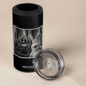 Funny Easter Bunny Selfie 4 in 1 Can Cooler Tumbler Bigfoot Jersey Devil Chupacabra Egg Hunt TS12 Print Your Wear