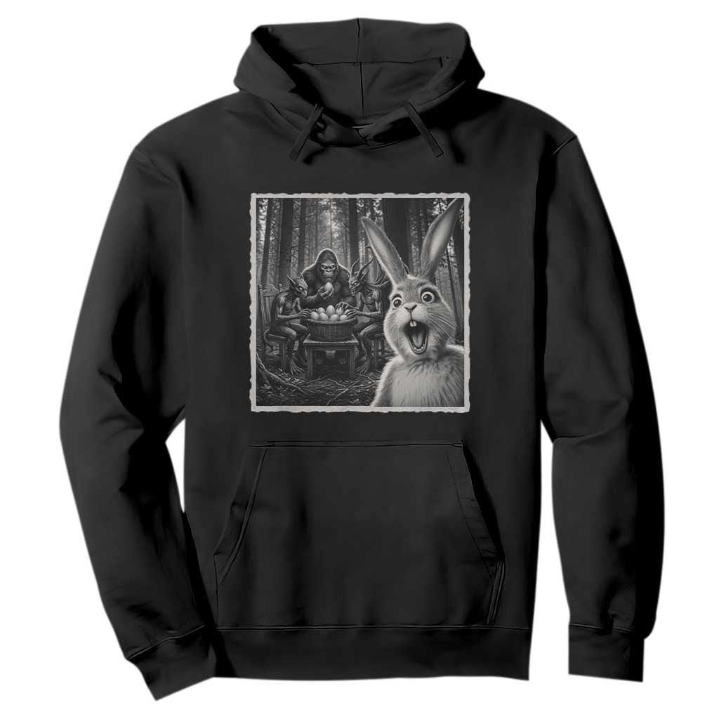 Funny Easter Bunny Selfie Hoodie Bigfoot Jersey Devil Chupacabra Egg Hunt TS12 Black Print Your Wear