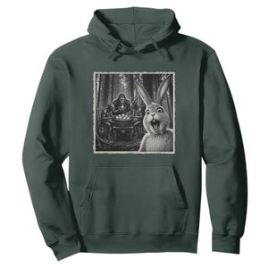 Funny Easter Bunny Selfie Hoodie Bigfoot Jersey Devil Chupacabra Egg Hunt TS12 Dark Forest Green Print Your Wear