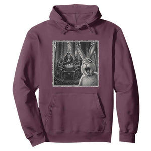 Funny Easter Bunny Selfie Hoodie Bigfoot Jersey Devil Chupacabra Egg Hunt TS12 Maroon Print Your Wear