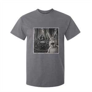 Funny Easter Bunny Selfie T Shirt For Kid Bigfoot Jersey Devil Chupacabra Egg Hunt TS12 Charcoal Print Your Wear