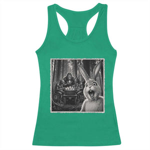 Funny Easter Bunny Selfie Racerback Tank Top Bigfoot Jersey Devil Chupacabra Egg Hunt TS12 Irish Green Print Your Wear