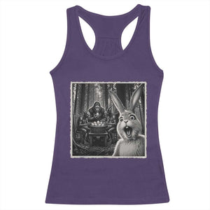 Funny Easter Bunny Selfie Racerback Tank Top Bigfoot Jersey Devil Chupacabra Egg Hunt TS12 Purple Print Your Wear
