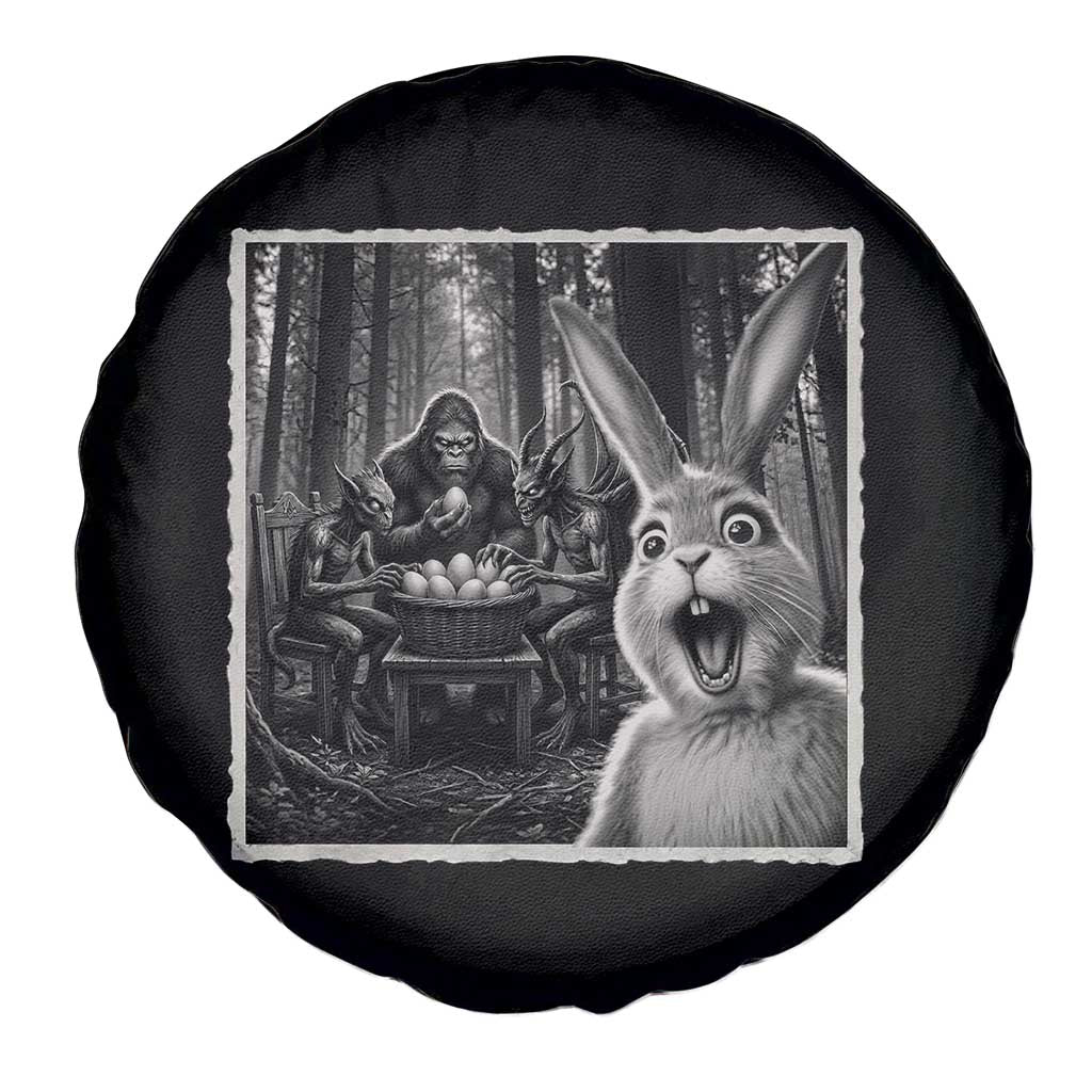 Funny Easter Bunny Selfie Spare Tire Cover Bigfoot Jersey Devil Chupacabra Egg Hunt TS12 Print Your Wear