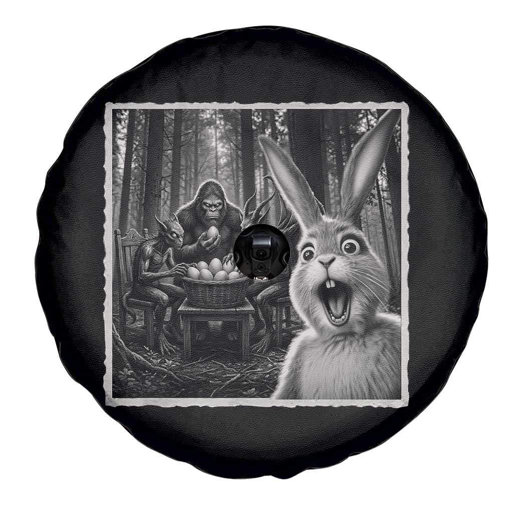 Funny Easter Bunny Selfie Spare Tire Cover Bigfoot Jersey Devil Chupacabra Egg Hunt TS12 Print Your Wear