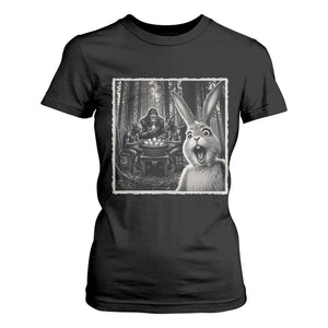 Funny Easter Bunny Selfie T Shirt For Women Bigfoot Jersey Devil Chupacabra Egg Hunt TS12 Black Print Your Wear