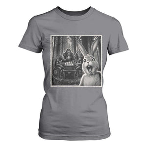 Funny Easter Bunny Selfie T Shirt For Women Bigfoot Jersey Devil Chupacabra Egg Hunt TS12 Charcoal Print Your Wear