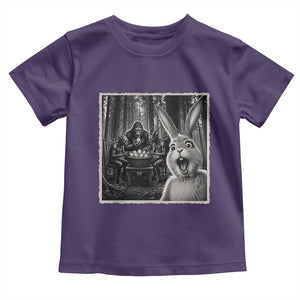 Funny Easter Bunny Selfie Toddler T Shirt Bigfoot Jersey Devil Chupacabra Egg Hunt TS12 Purple Print Your Wear