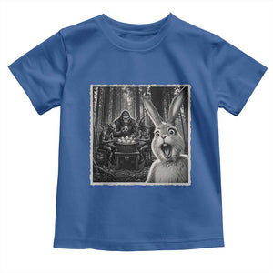 Funny Easter Bunny Selfie Toddler T Shirt Bigfoot Jersey Devil Chupacabra Egg Hunt TS12 Royal Blue Print Your Wear