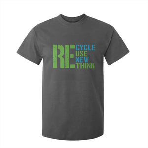 Recycle Reuse Renew Rethink T Shirt For Kid Earth Day TS12 Dark Heather Print Your Wear