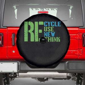 Recycle Reuse Renew Rethink Spare Tire Cover Earth Day TS12 Black Print Your Wear