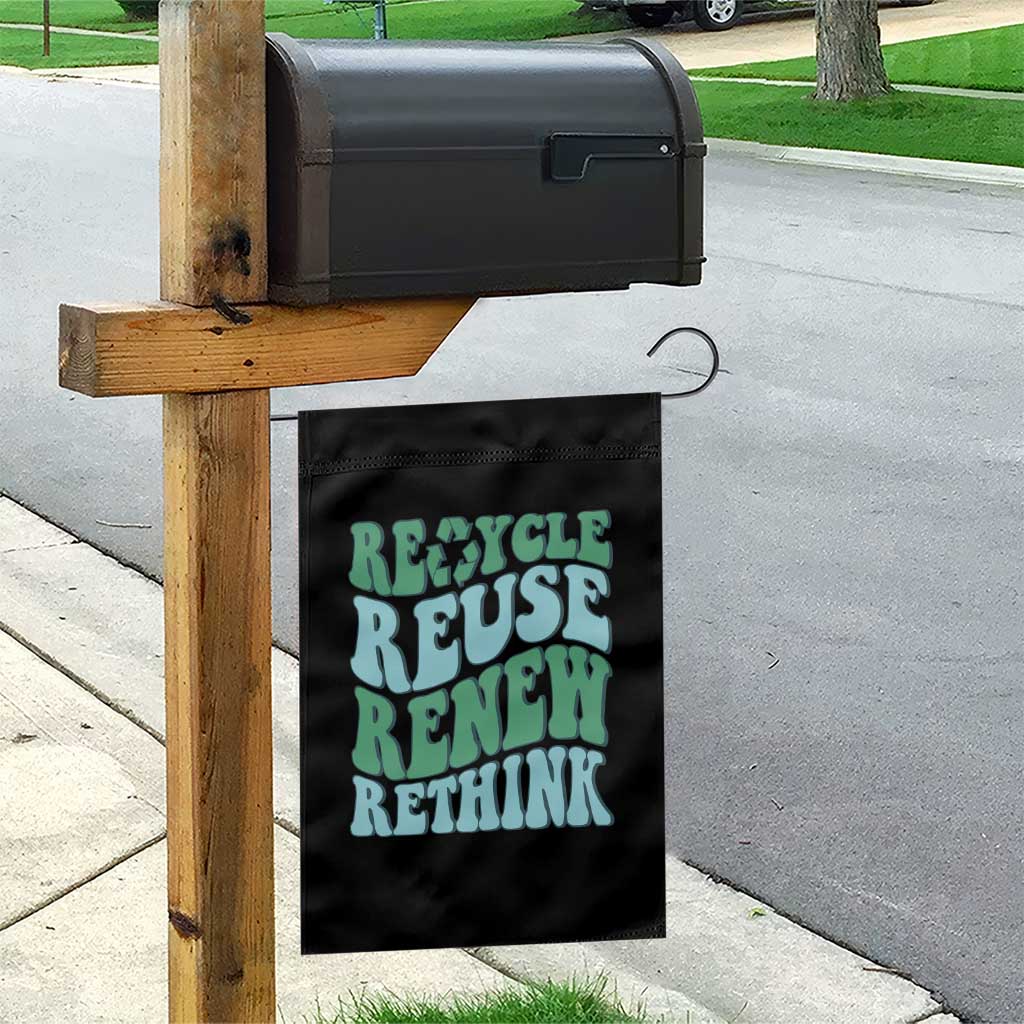 Recycle Reuse Renew Rethink Garden Flag Eco Friendly Earth Day TS12 Print Your Wear