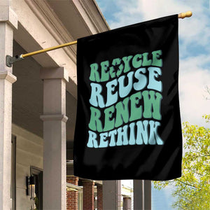 Recycle Reuse Renew Rethink Garden Flag Eco Friendly Earth Day TS12 Print Your Wear