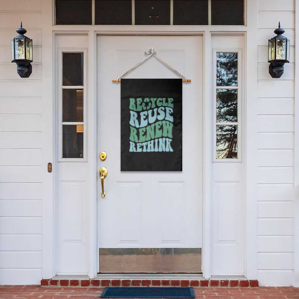 Recycle Reuse Renew Rethink Garden Flag Eco Friendly Earth Day TS12 Print Your Wear