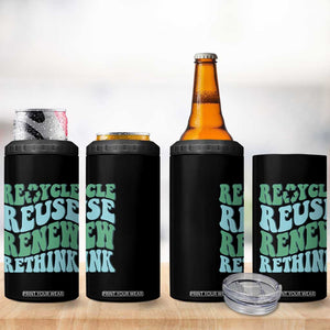 Recycle Reuse Renew Rethink 4 in 1 Can Cooler Tumbler Eco Friendly Earth Day TS12 Print Your Wear