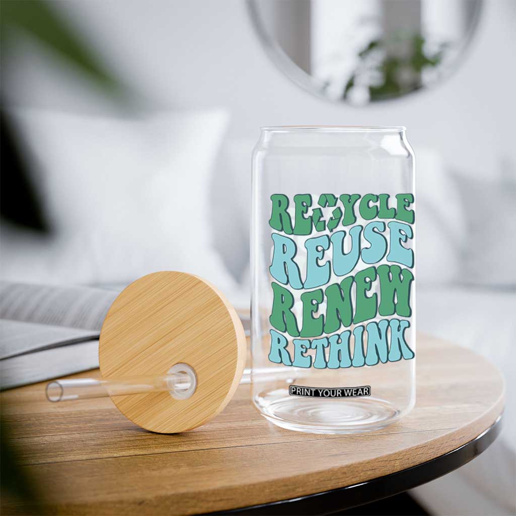 Recycle Reuse Renew Rethink Glass Can Eco Friendly Earth Day TS12 Print Your Wear