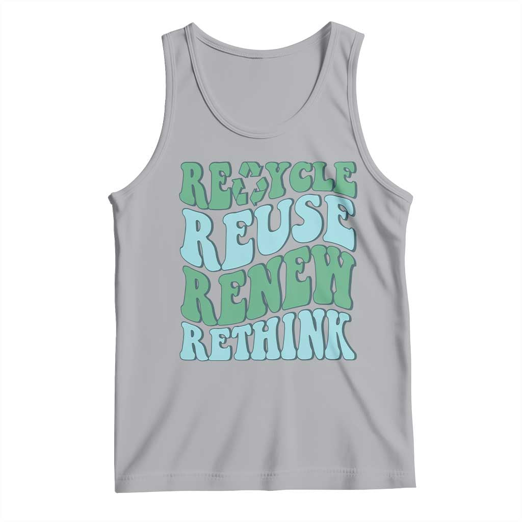 Recycle Reuse Renew Rethink Tank Top Eco Friendly Earth Day TS12 Athletic Heather Print Your Wear