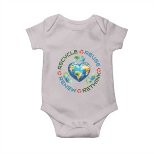 Recycle Reuse Renew Rethink Baby Onesie Zero Waste Life TS12 Ice Gray Print Your Wear