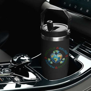 Recycle Reuse Renew Rethink Flip Straw Tumbler Zero Waste Life TS12 Print Your Wear