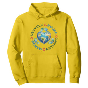 Recycle Reuse Renew Rethink Hoodie Zero Waste Life TS12 Daisy Print Your Wear