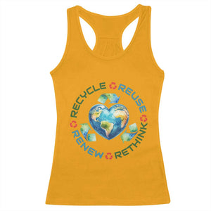 Recycle Reuse Renew Rethink Racerback Tank Top Zero Waste Life TS12 Gold Print Your Wear