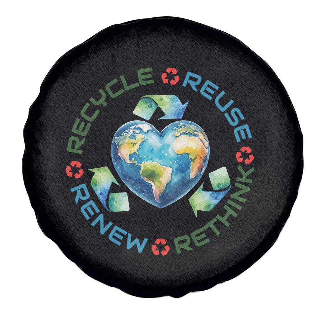 Recycle Reuse Renew Rethink Spare Tire Cover Zero Waste Life TS12 Print Your Wear