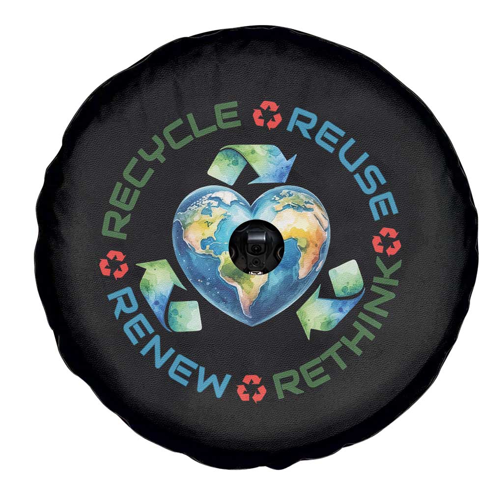 Recycle Reuse Renew Rethink Spare Tire Cover Zero Waste Life TS12 Print Your Wear